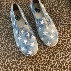 New Vans Blue and White Star Sneakers